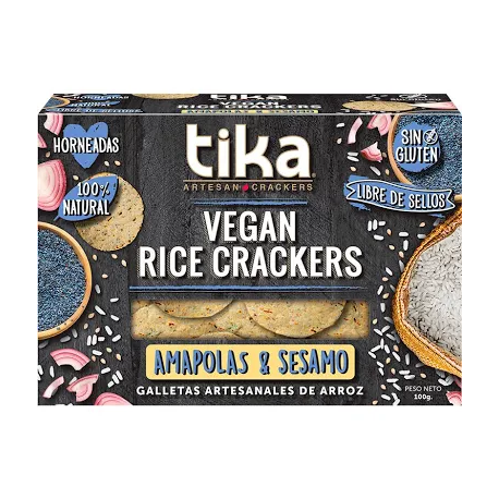 Galletas Tika Amapola Sesamo 100grs.